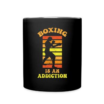 Boxing Boxer Martial Arts Boxing Ring Boxing Gloves - Full Colour Mug - black - Front