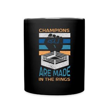 Boxing Boxer Martial Arts Boxing Ring Boxing Gloves - Full Colour Mug - black - Front