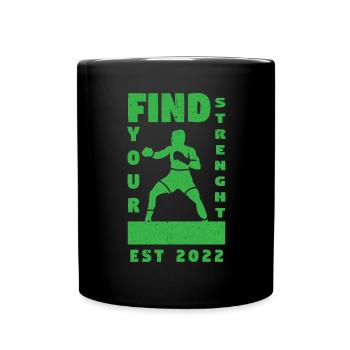Boxing Boxer Martial Arts Boxing Ring Boxing Gloves - Full Colour Mug - black - Front