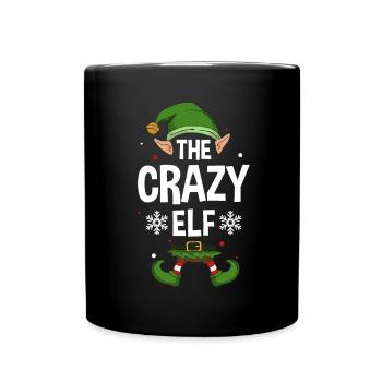 Elfe de cadeau de Noël de famille assorti de groupe - Mug uni - noir - Devant