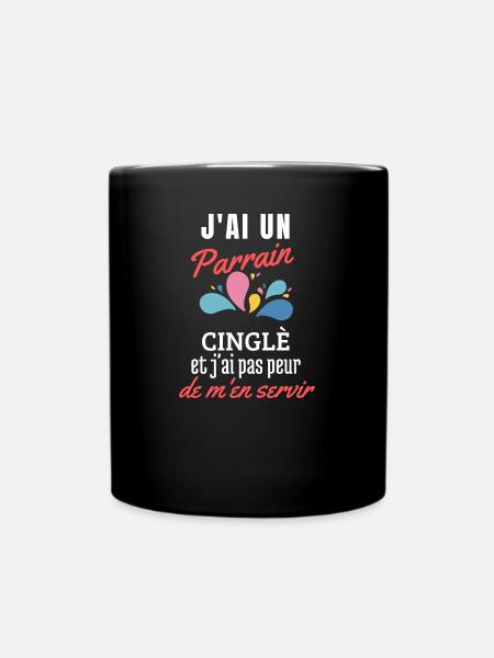 J'ai un parrain cinglé, je peux m'en servir - Mug uni - noir