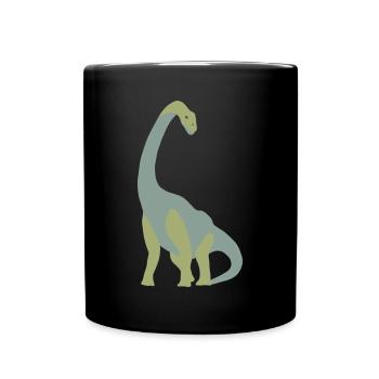 Diplodocus Dinosaur Dino Kids T-Shirt Funny - Full Colour Mug - black - Front
