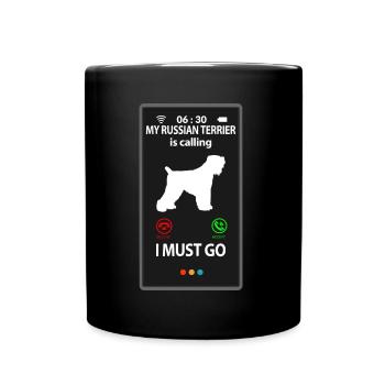 Black Russian Terrier Dictons drôles - Mug uni - noir - Devant