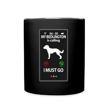 Bedlington Whippet dit drôle - Mug uni - noir - Devant