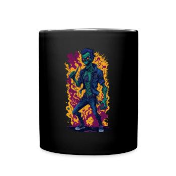 Zombie Illustration - Tasse einfarbig - Schwarz - Vorne