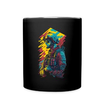 Illustration de joueur de tir à la première personne - Mug uni - noir - Devant
