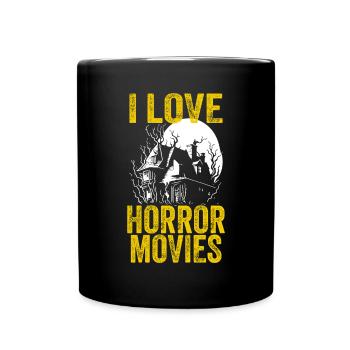 J’adore les films d’horreur - Horror House Illustration - Mug uni - noir - Devant