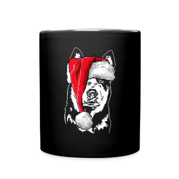Père Noël Australian Cattle Dog Christmas Dogs - Mug uni - noir - Devant