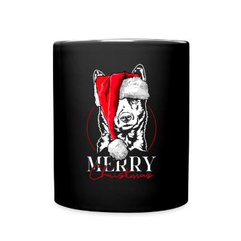 Père Noël Kai Ken joyeux Noël chiens chien Wilsigns - Mug uni - noir - Devant