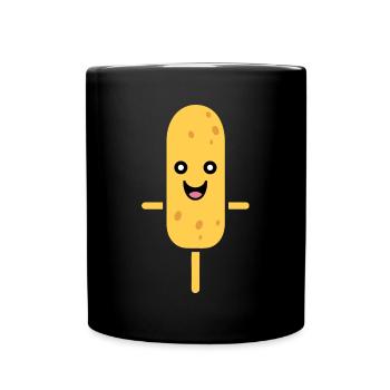 Corn dog food - Full Colour Mug - black - Front