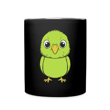 Niedlicher kleiner Wellensittich - Tasse einfarbig - Schwarz - Vorne