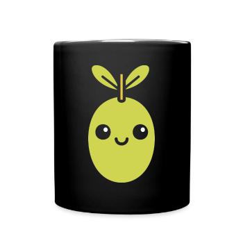 Olive - Tasse einfarbig - Schwarz - Vorne