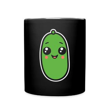 Gurke - Tasse einfarbig - Schwarz - Vorne