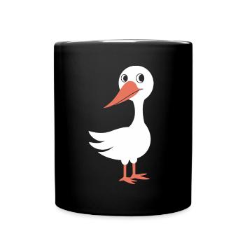 Storch - Tasse einfarbig - Schwarz - Vorne