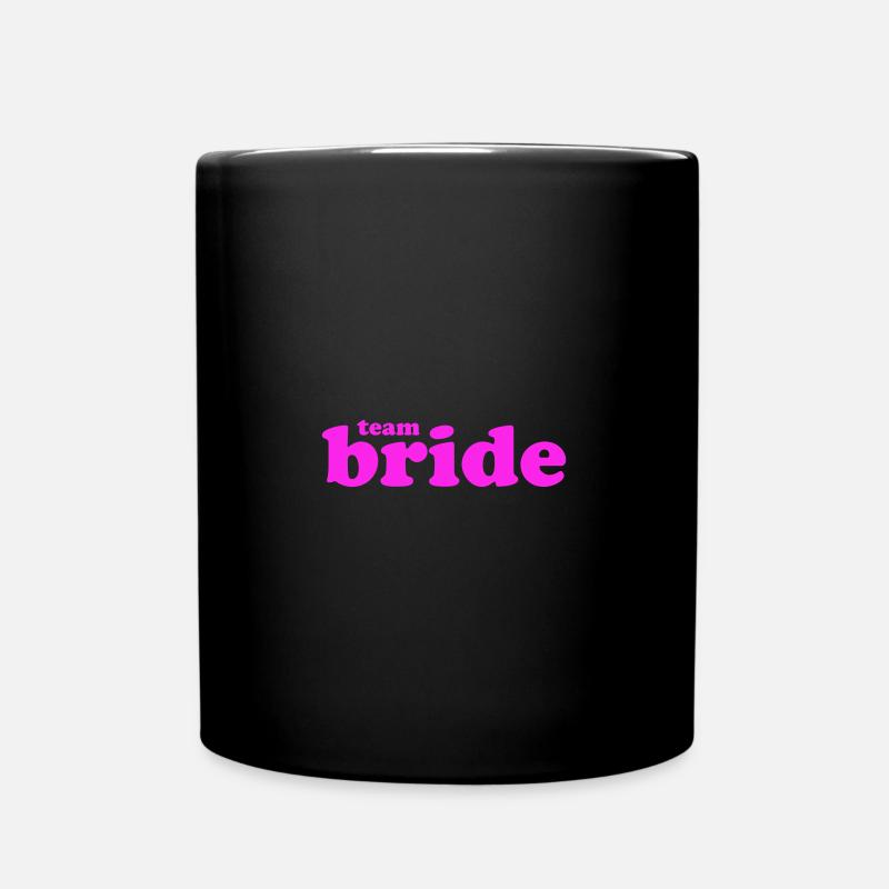 teamBraut pink - Tasse einfarbig - Schwarz