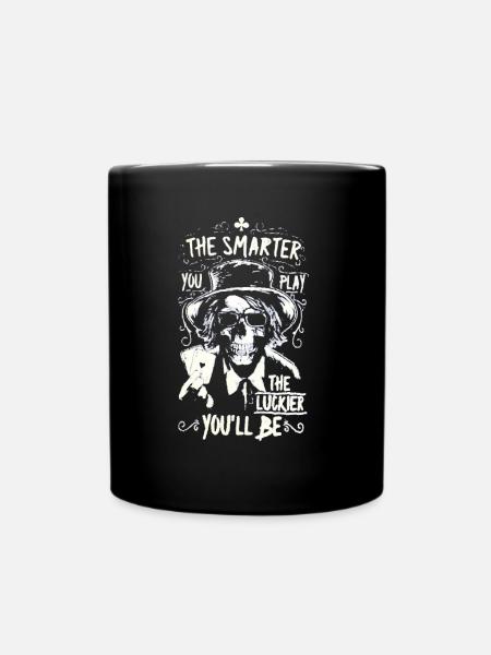 Pokern Poker Spruch - Tasse einfarbig - Schwarz