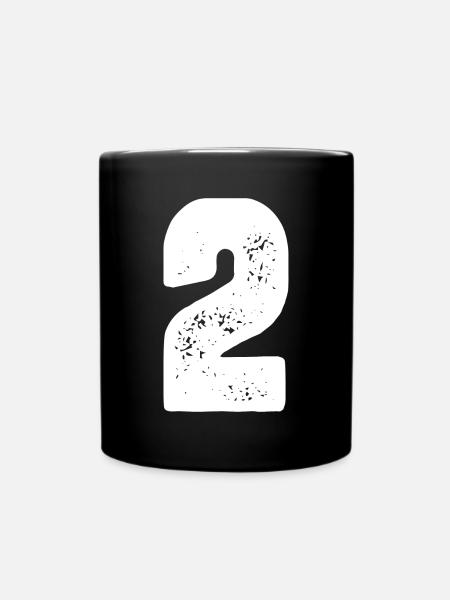 maillot 2 chiffres - Mug uni - noir