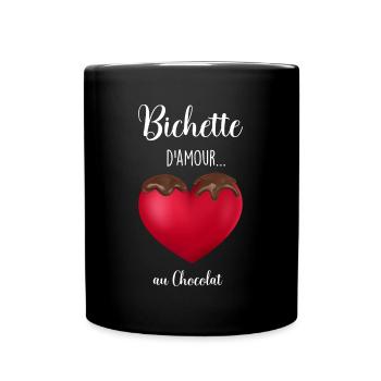 Bichette d'amour - Mug uni - noir - Devant