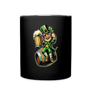 Beer Barrel Leprechaun (Irish Leprechaun) - Full Colour Mug - black - Front