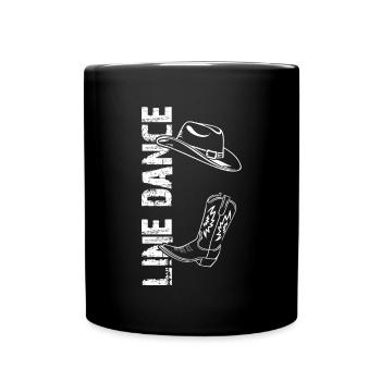 Line Dance Design für Tänzer und Tanzgruppe - Tasse einfarbig - Schwarz - Vorne