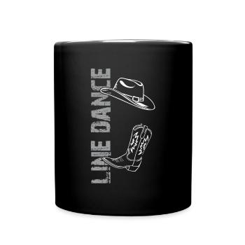 Line Dance Design für Tänzer und Tanzgruppe - Tasse einfarbig - Schwarz - Vorne
