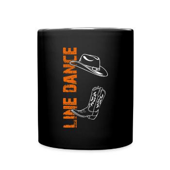 Line Dance Design für Tänzer und Tanzgruppe - Tasse einfarbig - Schwarz - Vorne