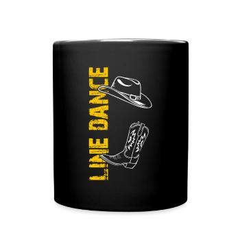 Line Dance Design für Tänzer und Tanzgruppe - Tasse einfarbig - Schwarz - Vorne