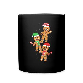 Gingerbread Christmas Gingerbread Man - Full Colour Mug - black - Front
