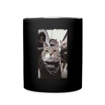Gangster Cats Streetwear Cool Cat Motif - Mug uni - noir - Devant
