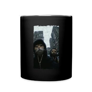 Gangster Cats Streetwear Cool Cat Motif - Mug uni - noir - Devant