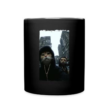 Gangster Cats Streetwear Cool Cat Motif - Mug uni - noir - Devant
