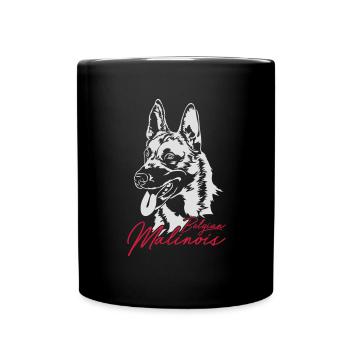 BELGIAN MALINOIS Hunde Hund Wilsigns - Tasse einfarbig - Schwarz - Vorne