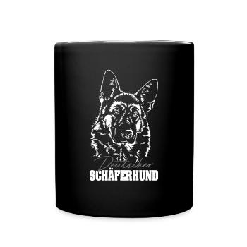 GERMAN SHEPHERD Portrait of Wilsign - Full Colour Mug - black - Front