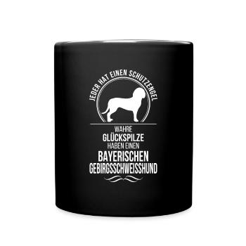 BAYERISCHER GEBIRGSSCHWEIßHUND Schutz Wilsigns - Tasse einfarbig - Schwarz - Vorne