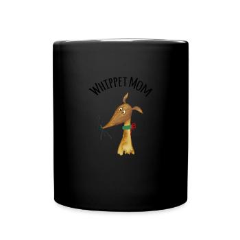 Whippet Mom fawn - Tasse einfarbig - Schwarz - Vorne