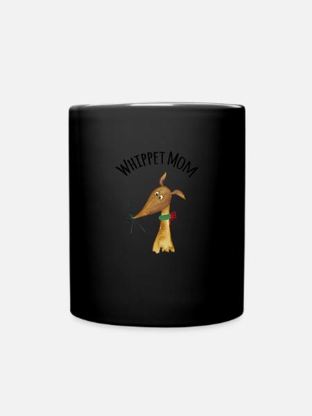 Whippet Mom fawn - Full Colour Mug - black