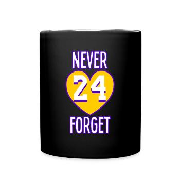 N'oubliez jamais la conception de la légende du basket-ball Kobe LA 24 - Mug uni - noir - Devant