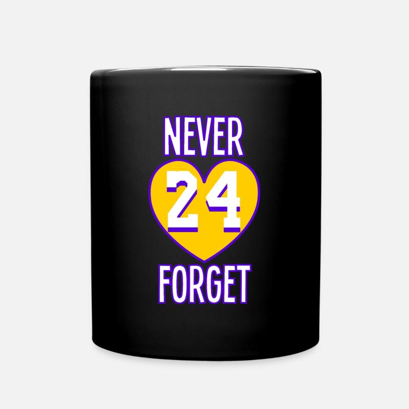 Never Forget Kobe LA 24 Basketball Legende Design - Tasse einfarbig - Schwarz