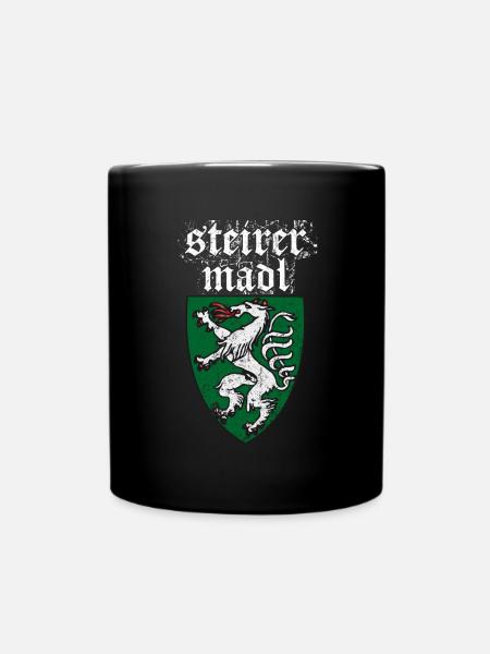 Steirer Madl Steiermark Österreich Geschenk - Tasse einfarbig - Schwarz