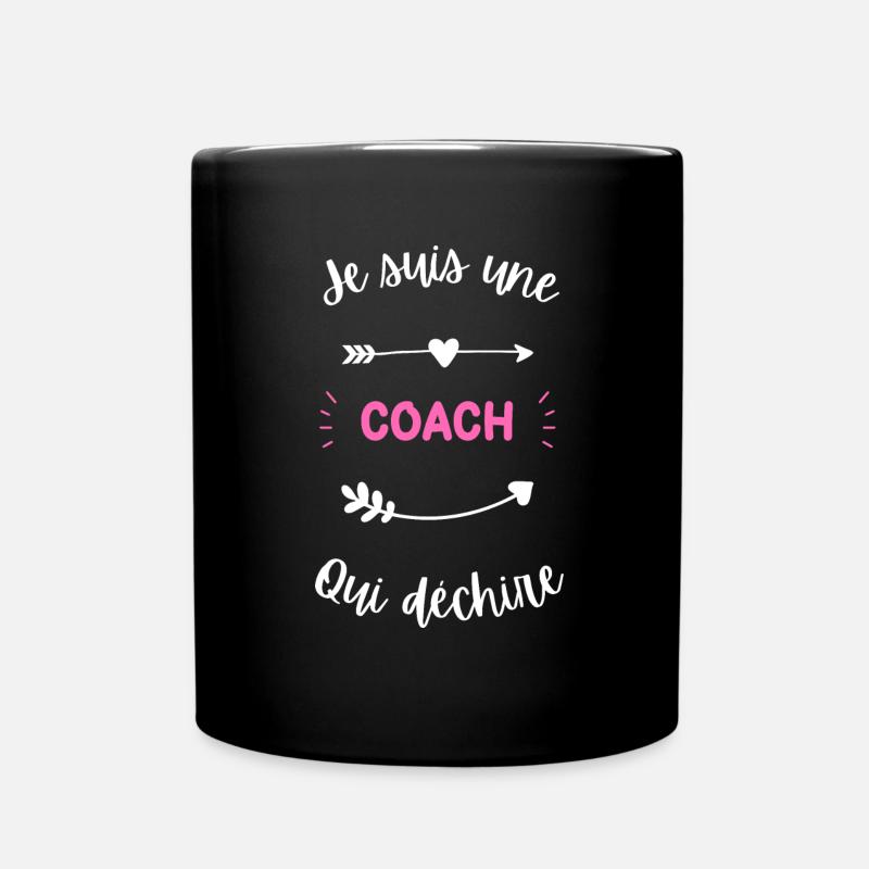 Je suis une coach qui déchire - Mug uni - noir