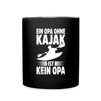 Kajak Geschenkidee Kanu Paddeln Kajakfahren - Tasse einfarbig - Schwarz - Vorne