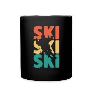 Skiing Skiers Ski holiday Ski winter sports - Full Colour Mug - black - Front