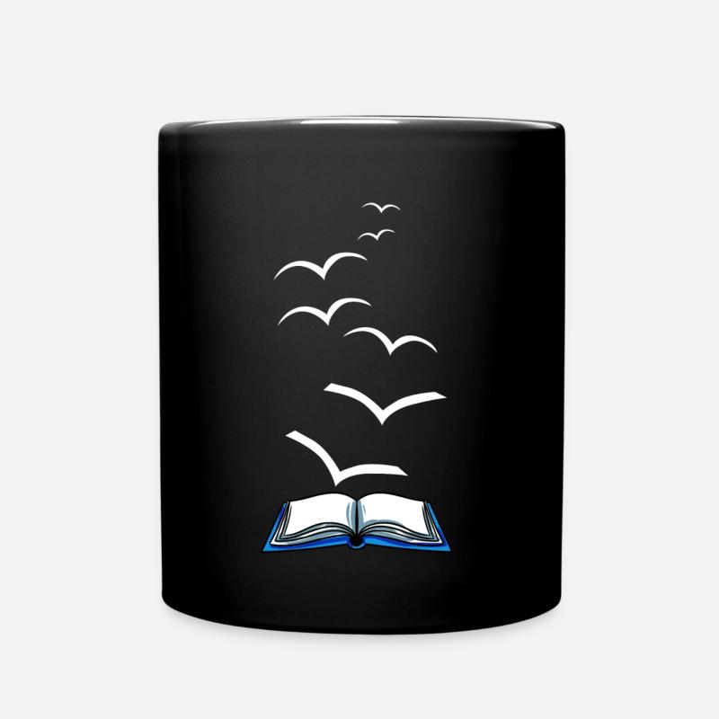 Bücher Lesen Buch Bücherwurm Buchnerd Roman - Tasse einfarbig - Schwarz