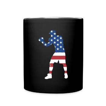 Sport Us Flag Boxing - Full Colour Mug - black - Front