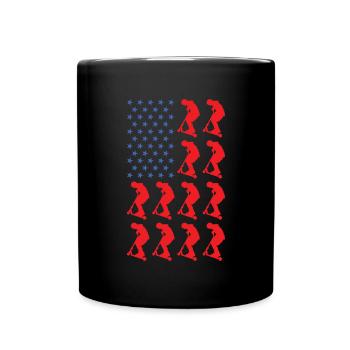 Sport Us Flag Scooter - Full Colour Mug - black - Front