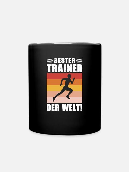 Leichtathletik Bester Trainer der Welt - Tasse einfarbig - Schwarz