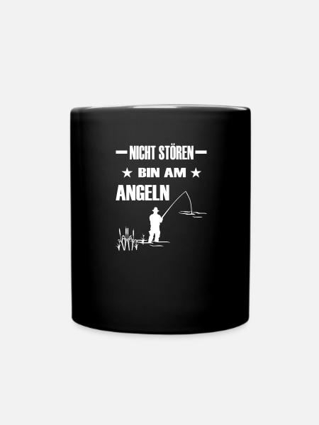 Angeln - Tasse einfarbig - Schwarz