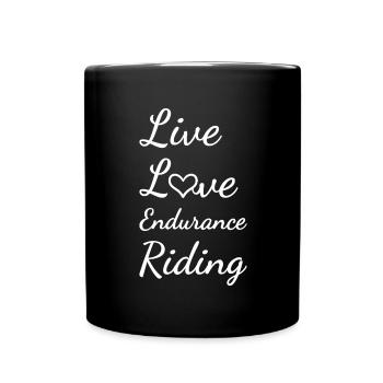 Rider Live Love Endurance Riding - Tasse einfarbig - Schwarz - Vorne