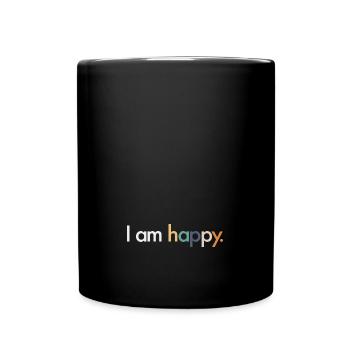 I am happy - Full Colour Mug - black - Front