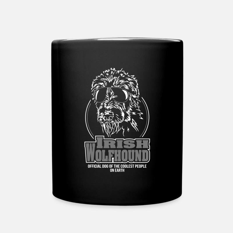 IRISH WOLFHOUND coolest people Wilsigns Geschenk - Tasse einfarbig - Schwarz